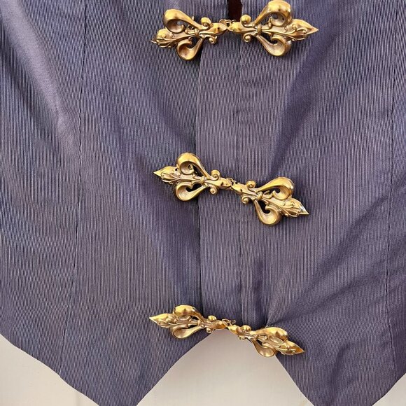 Vintage Longhorn Purple Embroidery Gold-Tone Scroll Claps Western Jacket Sz Med - Picture 7 of 10